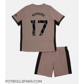Tottenham Hotspur Cristian Romero #17 Replika Tredje Tröja Barn 2023-24 Kortärmad (+ Korta byxor)